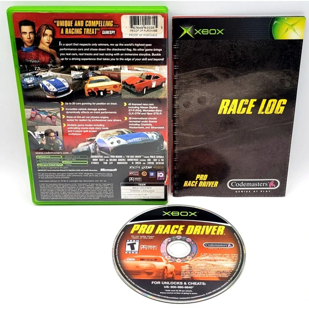 Pro Race Driver - Microsoft Xbox Original CIB‎ COMPLETE IN BOX